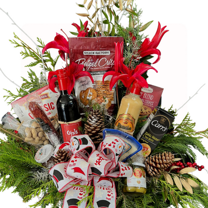 Holiday Basket with wine