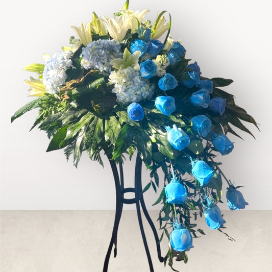 Blue Casket Spray