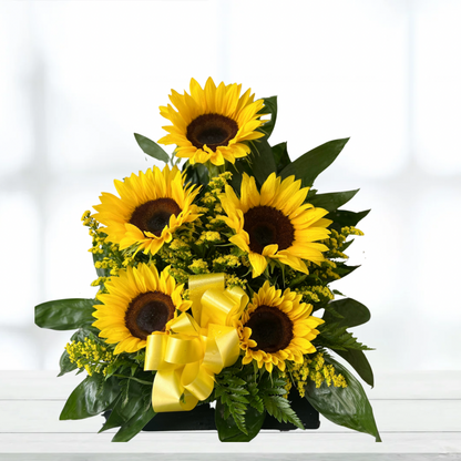 Sunflower Funeral Basket