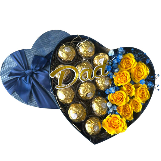 Elegant Heart-Shaped Gift Box for Dad