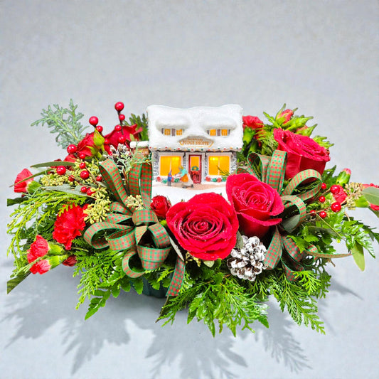 Winter Cottage Arrangement